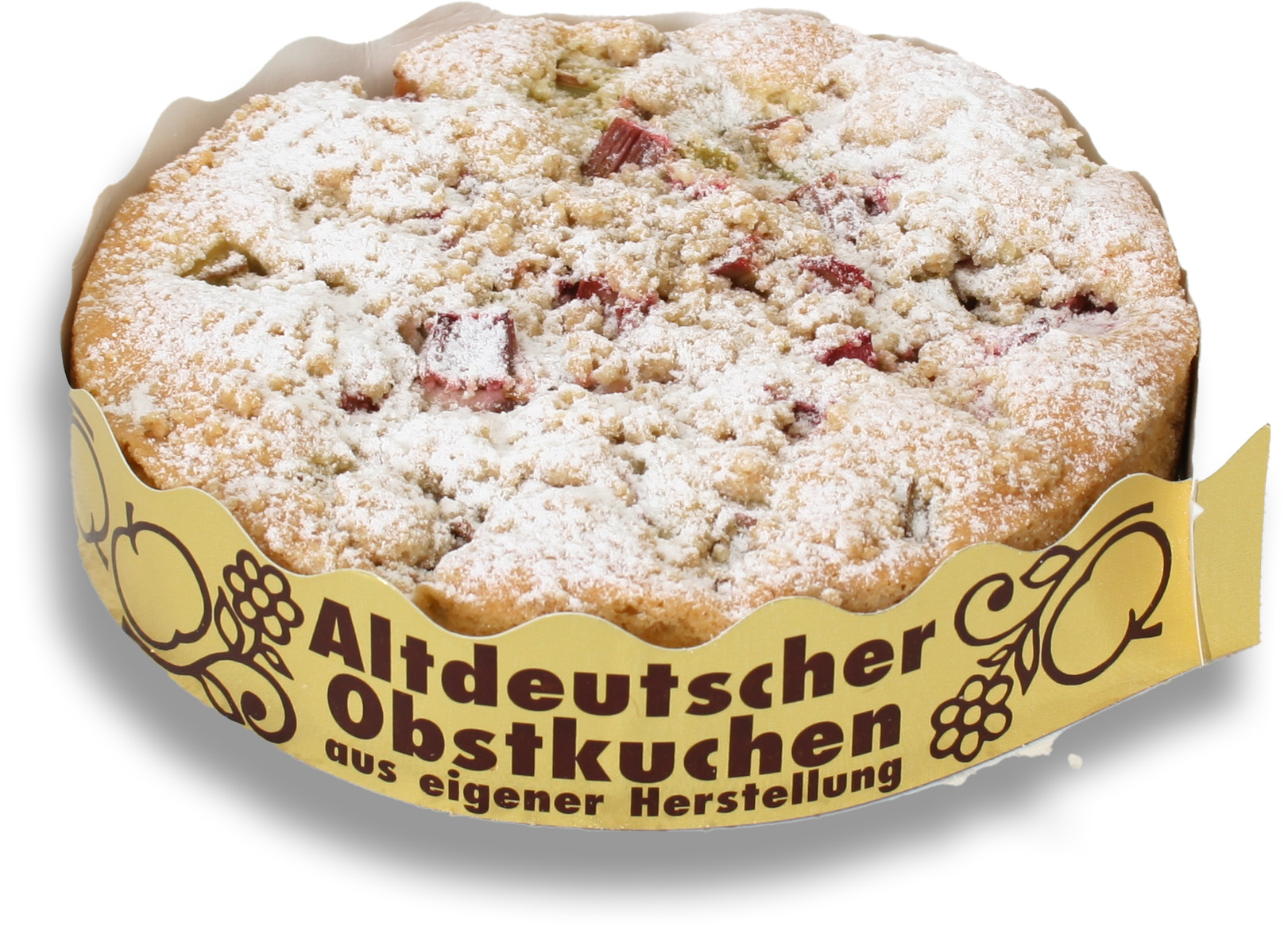 Dinkel-Rhabarberkuchen rund
